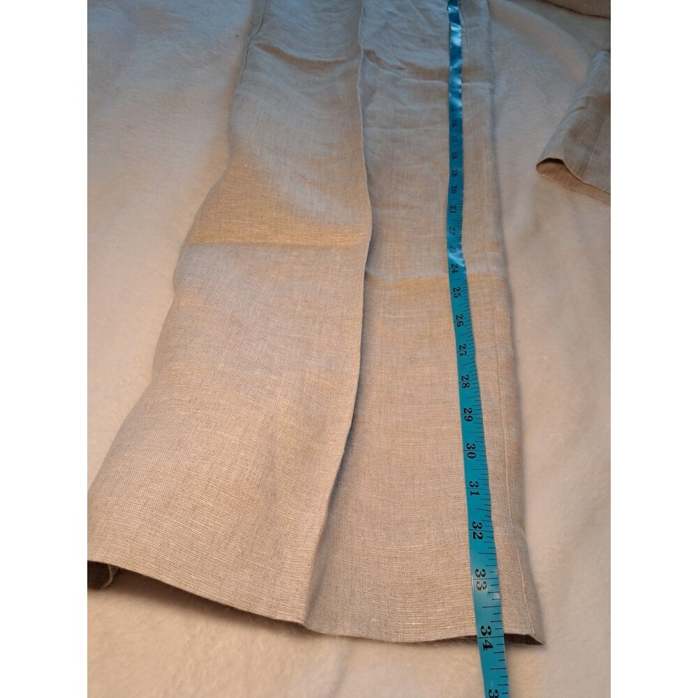 J. Crew Tall Wide-Leg Essential Pant In 100% Linen Beige BX983 Size 6T NWT - Picture 10 of 11